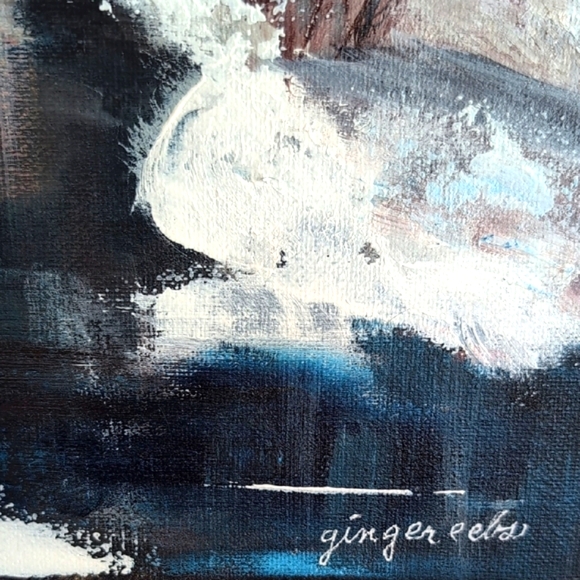 Winter Stream Canvas Art New Original Acrylic Painting Artist Signed Snow Scene - Picture 7 of 9